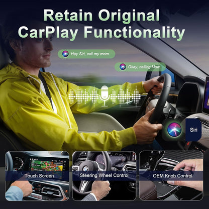 Wireless Carplay Adapter for Apple,Convert Wired to Wireless Carplay,2025 Upgrade Plug & Play Carplay for Cars from 2018 & Iphone Ios 10+, Stable Fast Connection No Delay, Gray