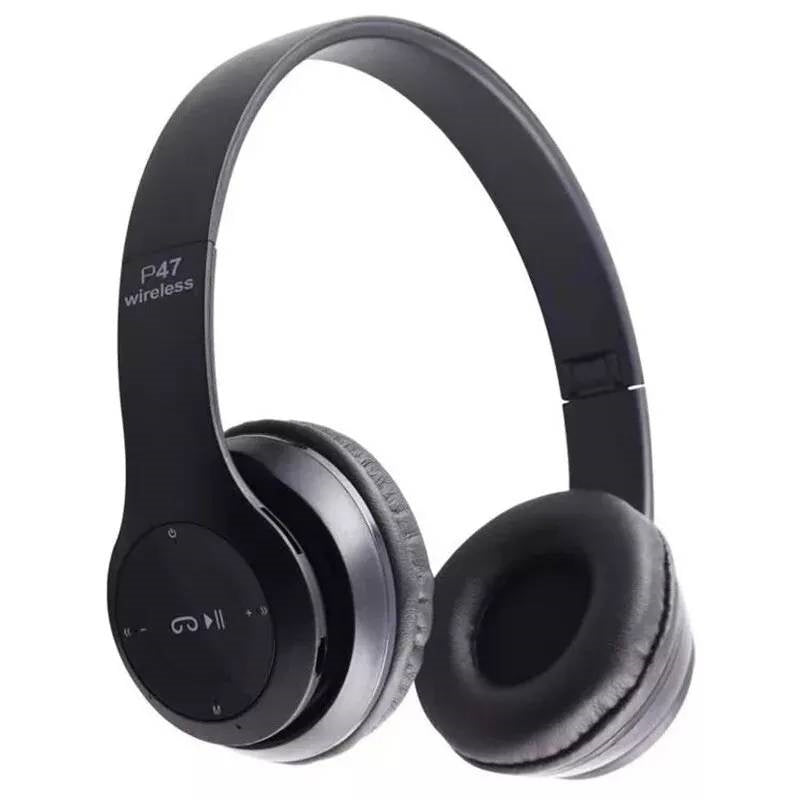 P47 Foldable Wireless Bluetooth Stereo FM Over Ear Headphones 5.0 EDR