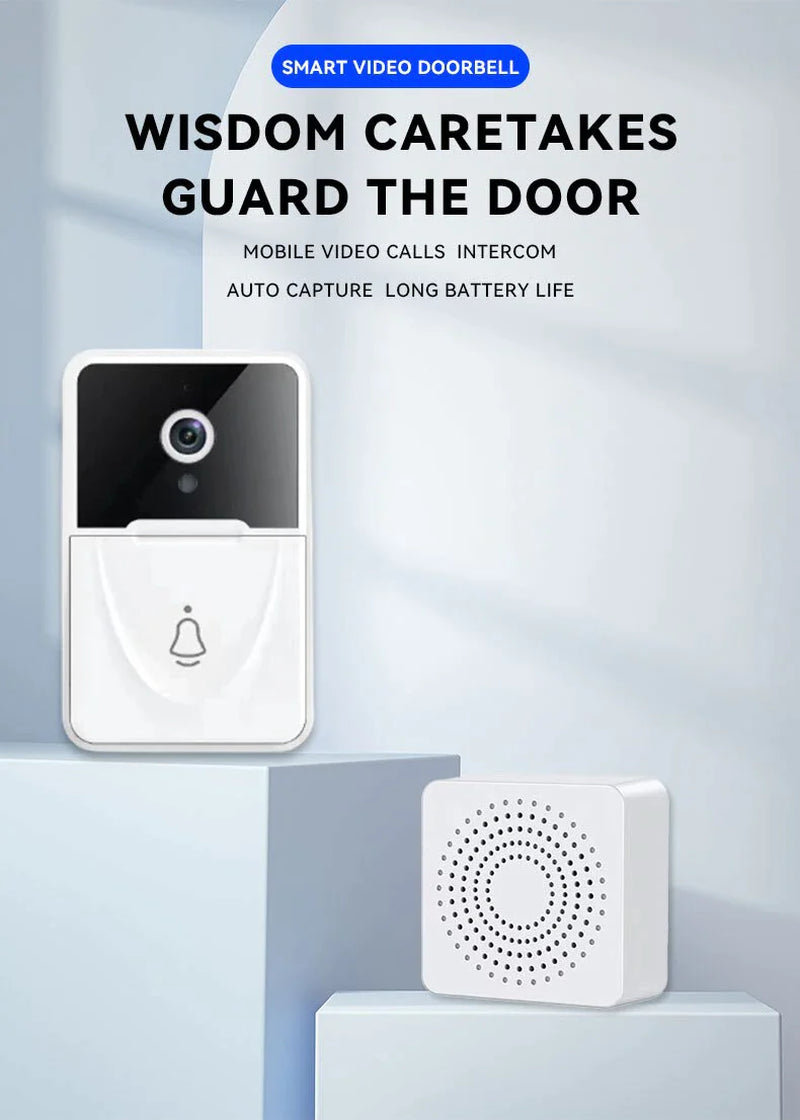 Wireless Security Wifi Smart Doorbell Intercom Video Camera Bell Chime Door Ring